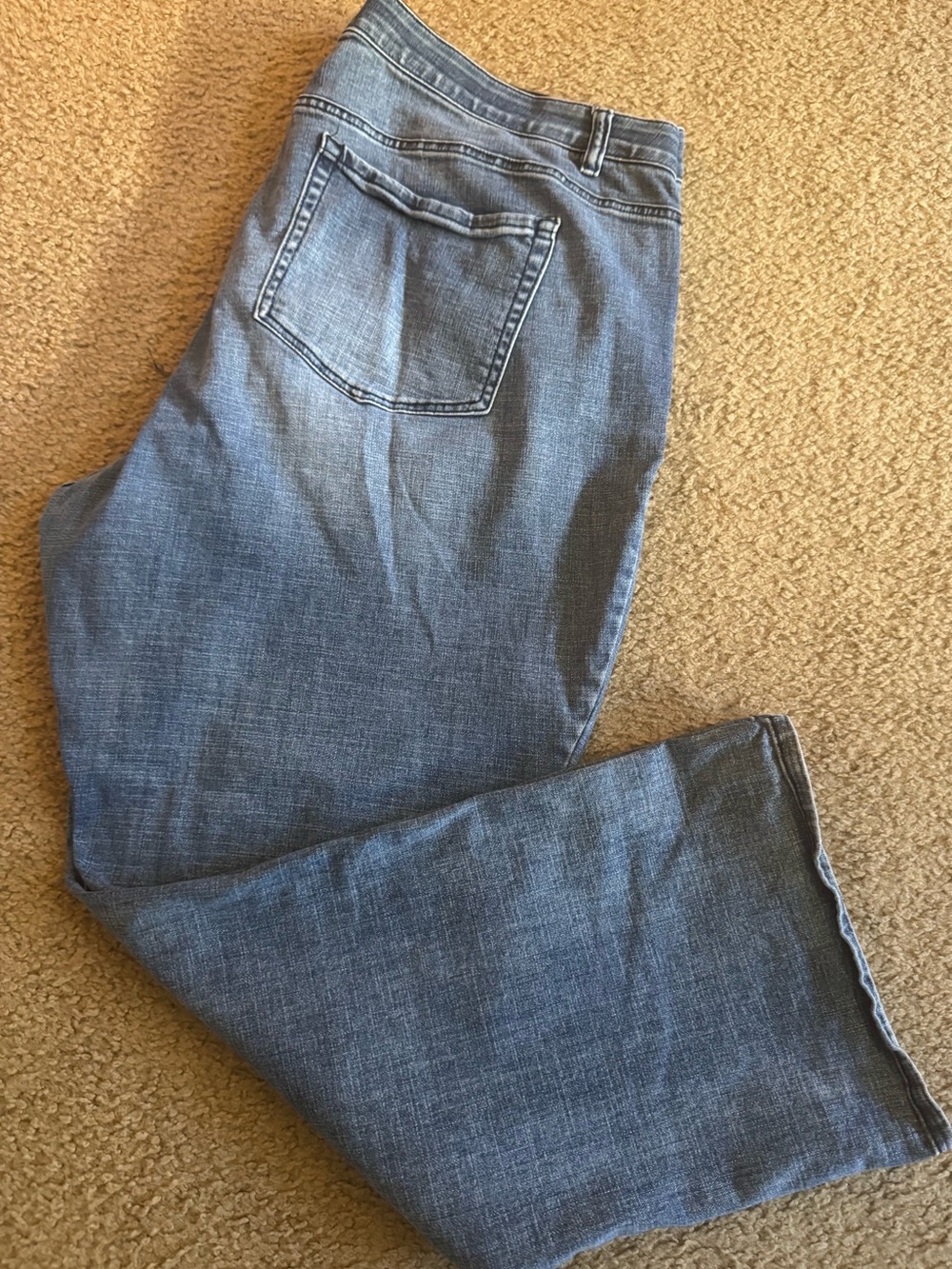 Venezia Classic Five-Pocket Jeans in Blue Wash, Size 22S